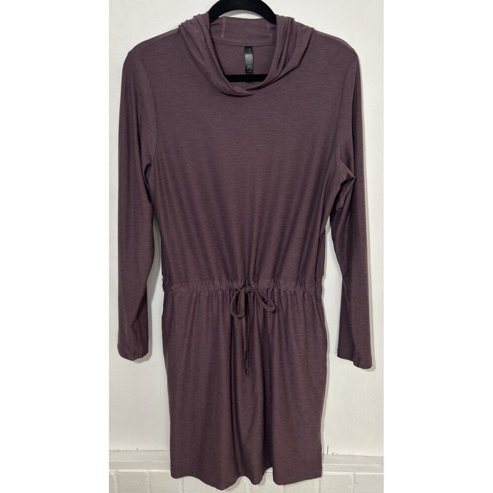 Kyodan Outdoor Hooded Purple Long Sleeve Casual Drawstring Dress Size M/M